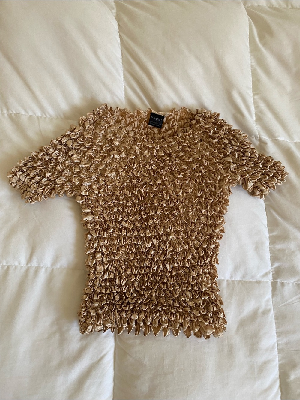 Y2K golden bubble top